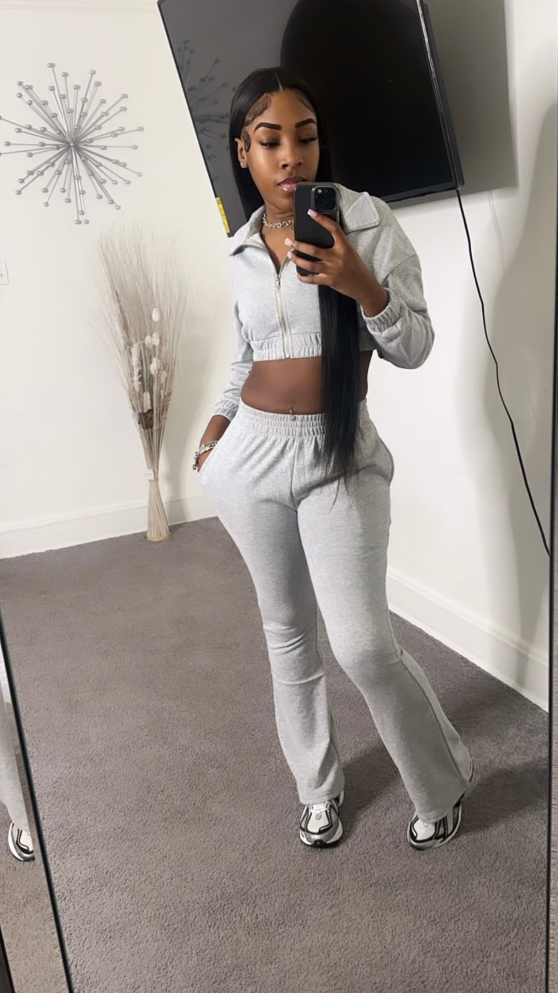 Flare Out Jogger Set (Grey)