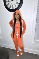 Comfy jogging suit (burnt orange)